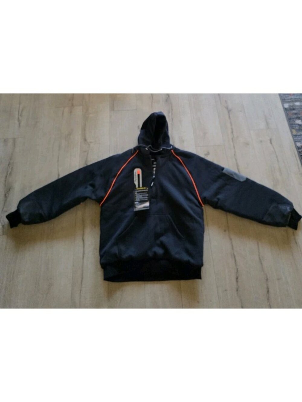 RefrigiWear Hoodie Mens Size Large Insulated Half Zip Workwear Style 8440r